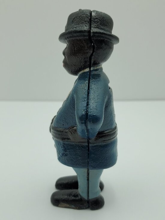 Amazon.com: Ebony Treasures Professional: Black Police Man  Cast Iron African American Constable Bank Metal Police Officer Cop Figurine